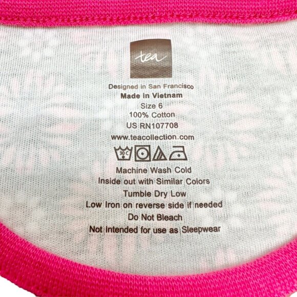 Girls Tea Sleeveless Floral Dress With Pink Trim & Pocket - Size 6 - Picture 6 of 7